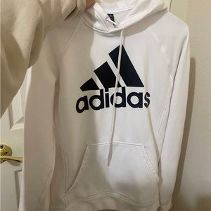 white oversized adidas hoodie